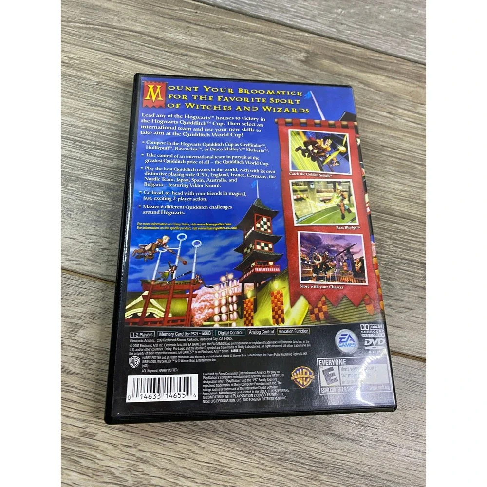 Harry Potter Quidditch World Cup PlayStation 2 PS2 CASE & MANUAL ONLY No‎ Disc